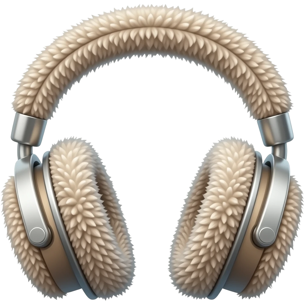 Eu quero um de fone de ouvido peludo. emoji