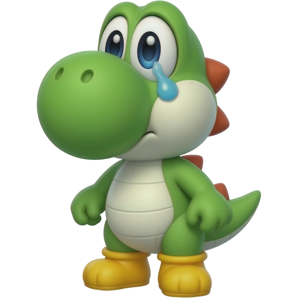 Crying yoshi emoji