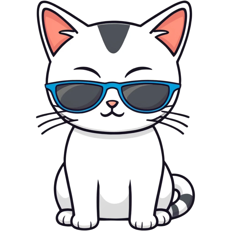 Cat with sunglasses emoji