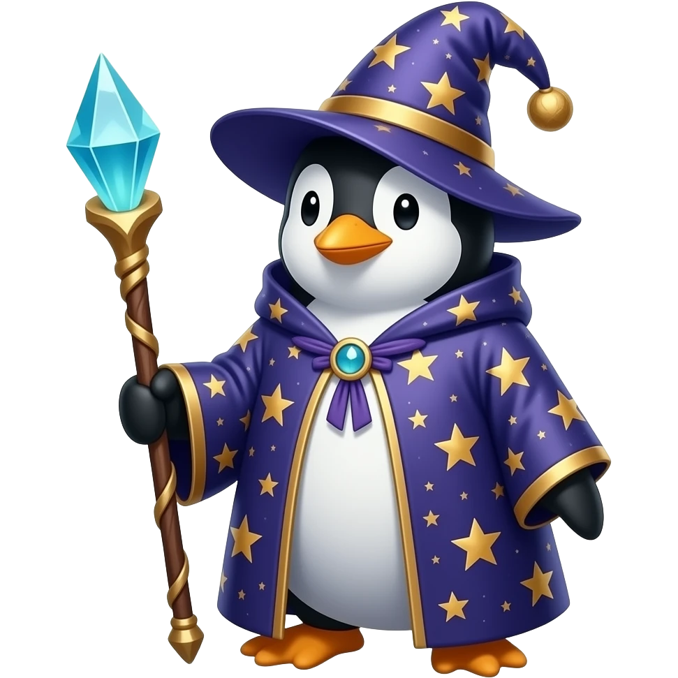 Penguin Wizard emoji