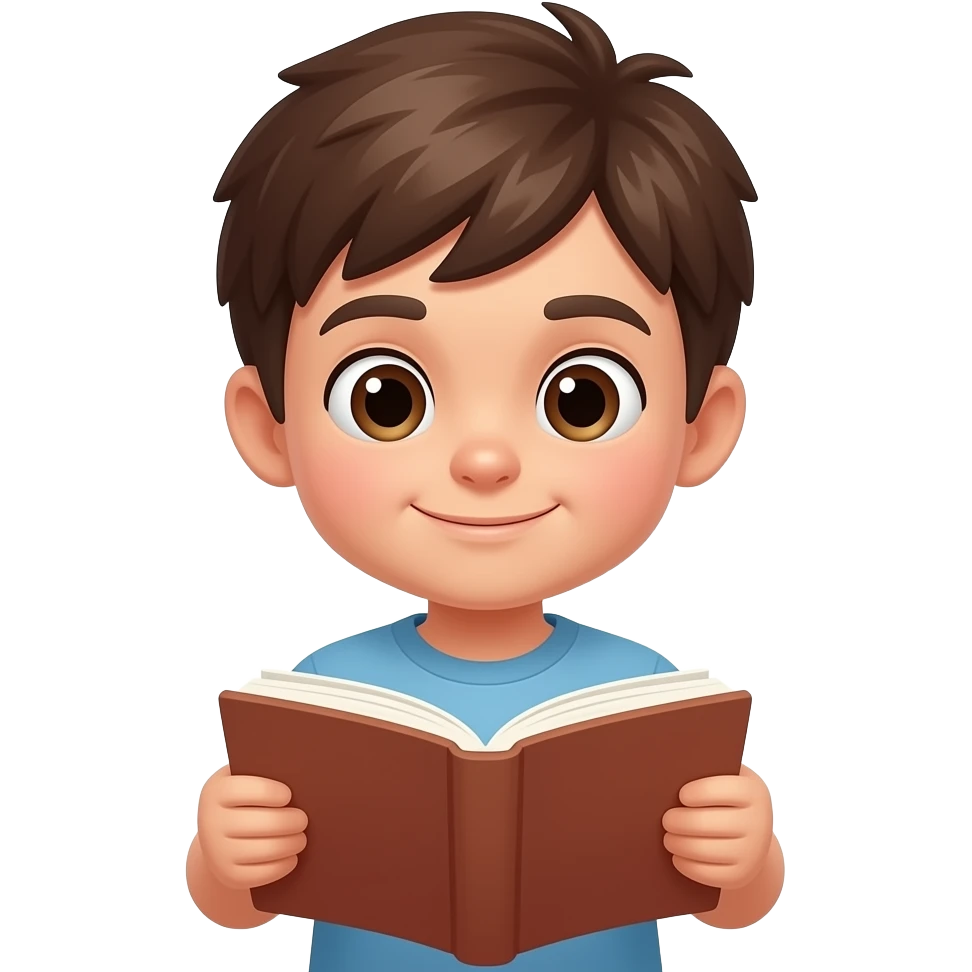 boy reading emoji