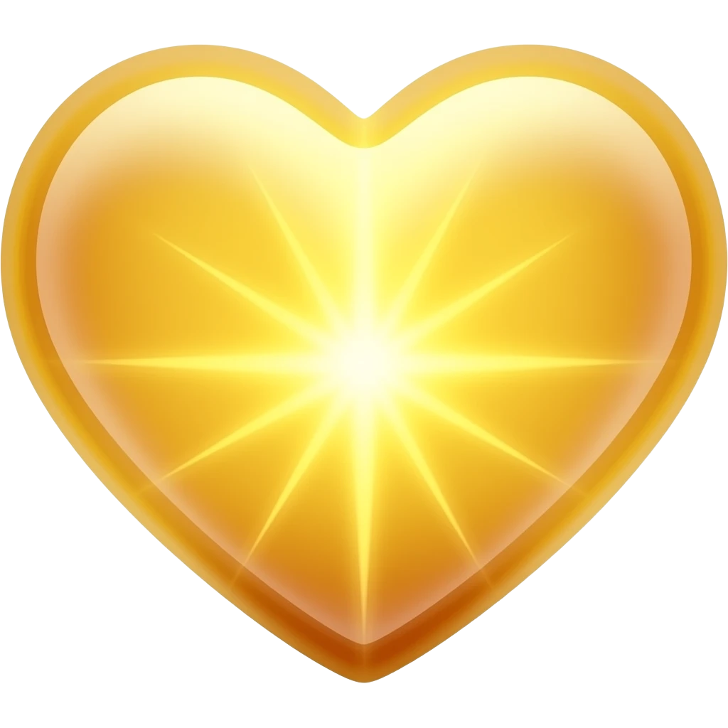 golden glowing heart energy emoji