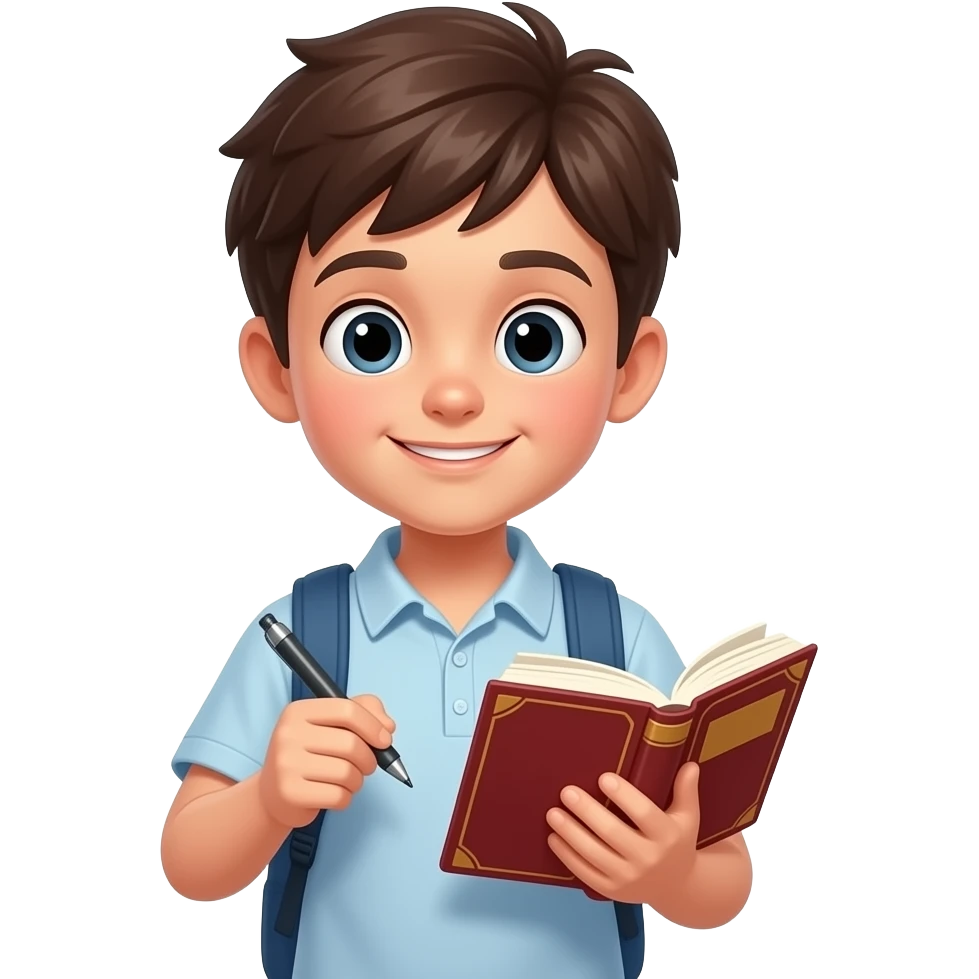 Ek kitab ka emoji bnao jismein Ek ladka Ek hath se to kitab pakdi hui hai aur dusre hath se kuchh likh raha ho emoji