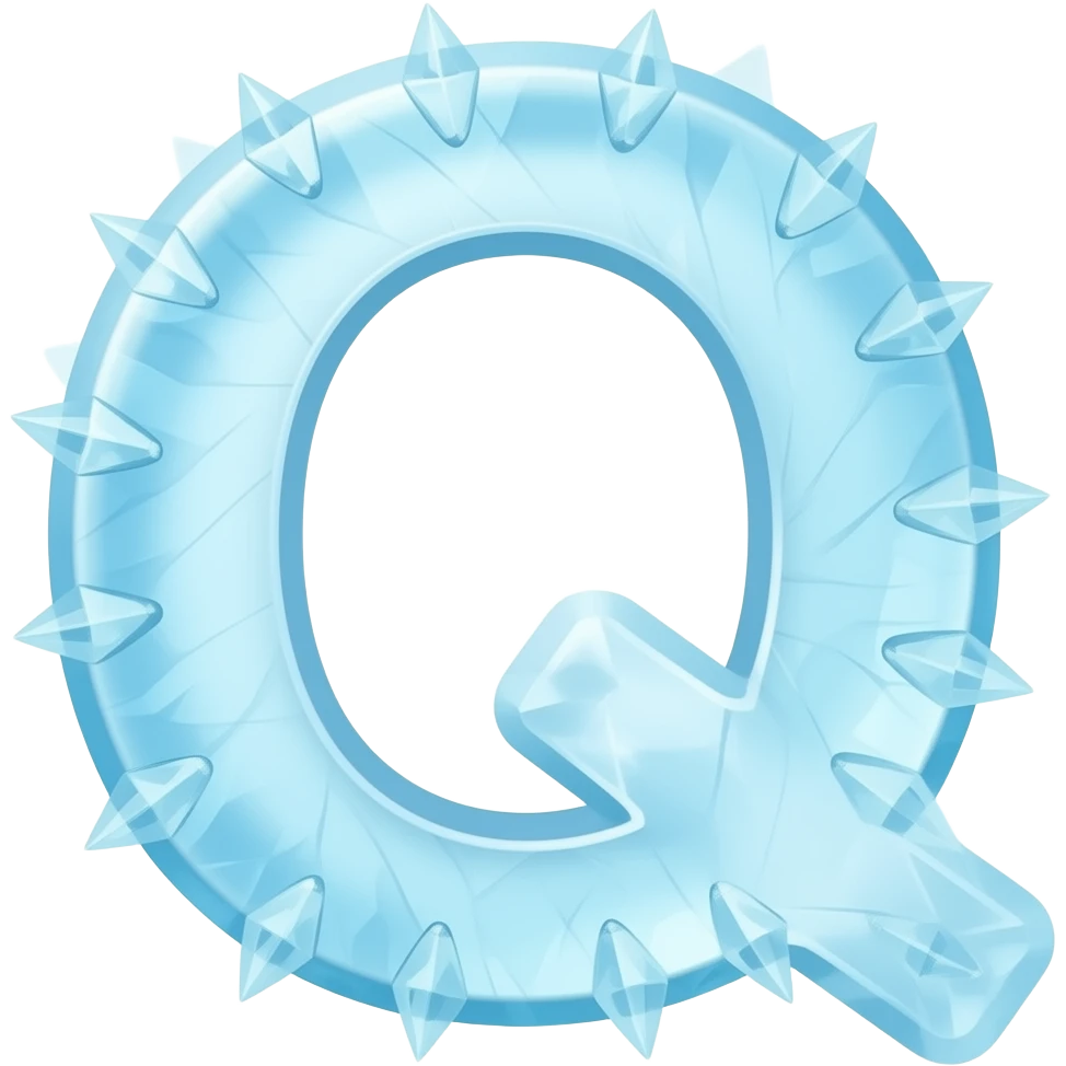 S letter with ice spikes emoji