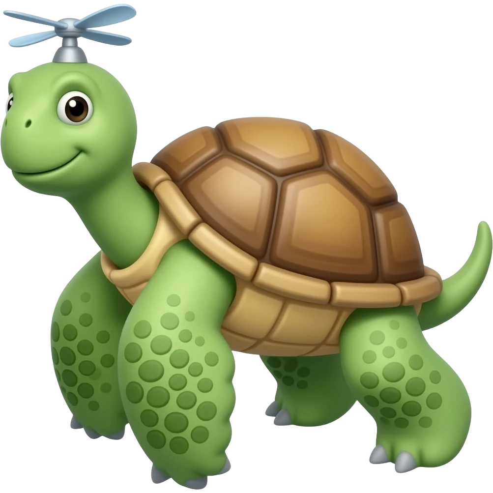 🐢 but with a propeller as a tail emoji