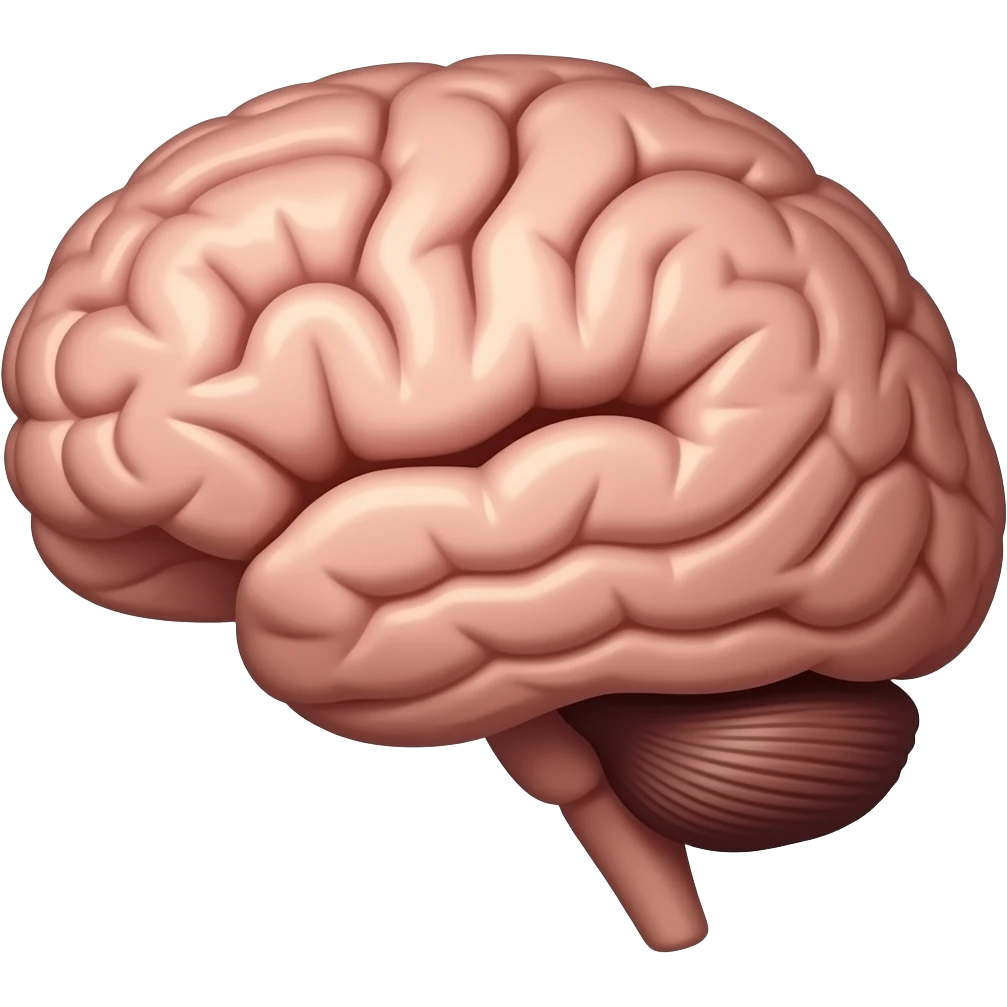 crea una imagen de un cerebro emoji