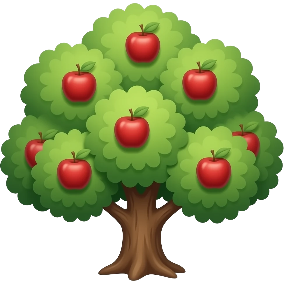 apples growing on tree's emoji