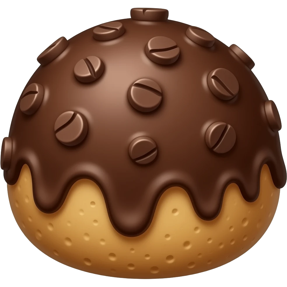 Alfajor de chocolate con chispas emoji