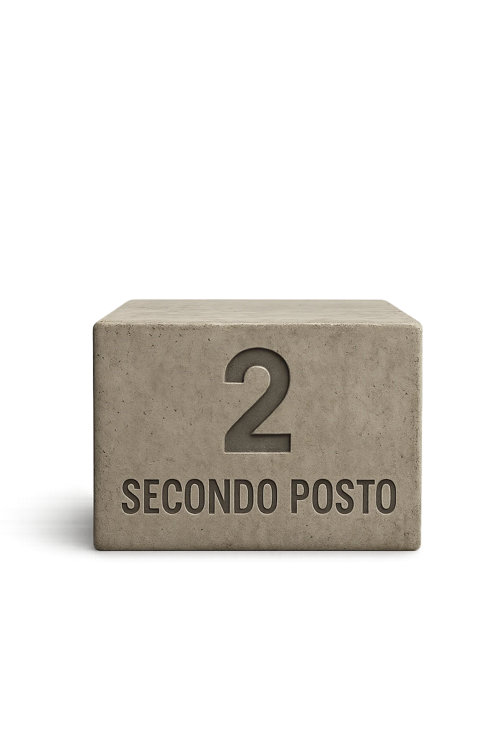 PODIO CON LA SCRITTA "SECONDO POSTO", iperrealistico 4k emoji