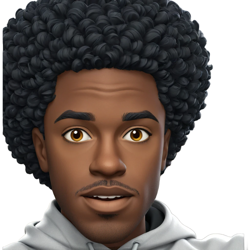portrait of a dark-skinned male emoji