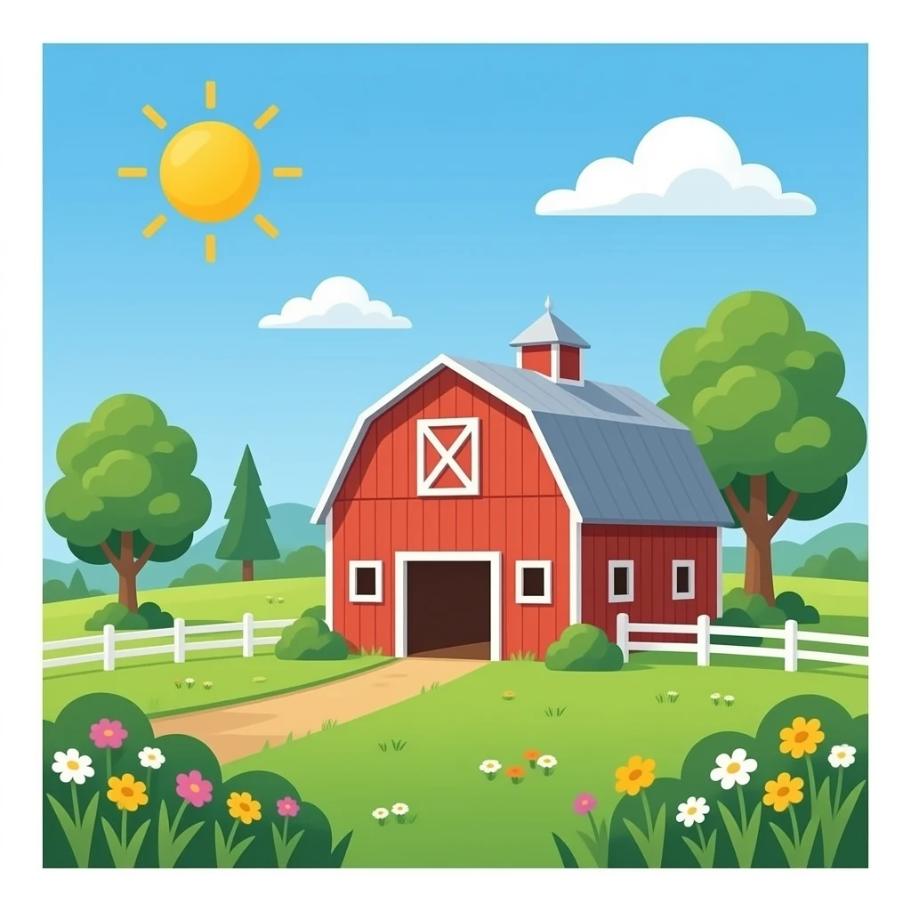behind barn emoji
