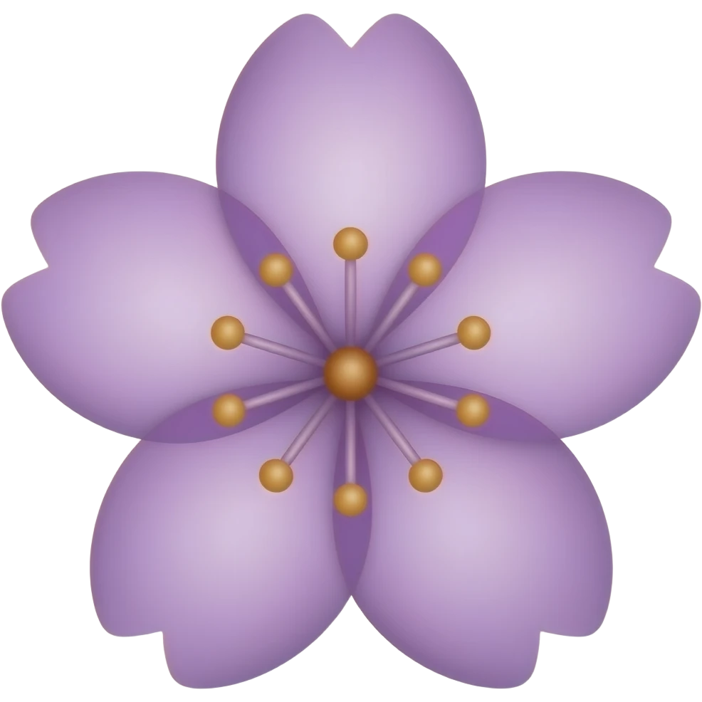 purple sakura emoji