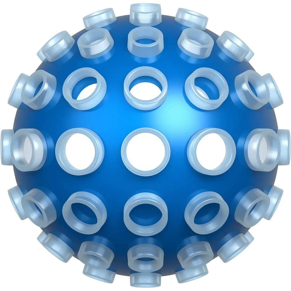 Blue buzzball emoji