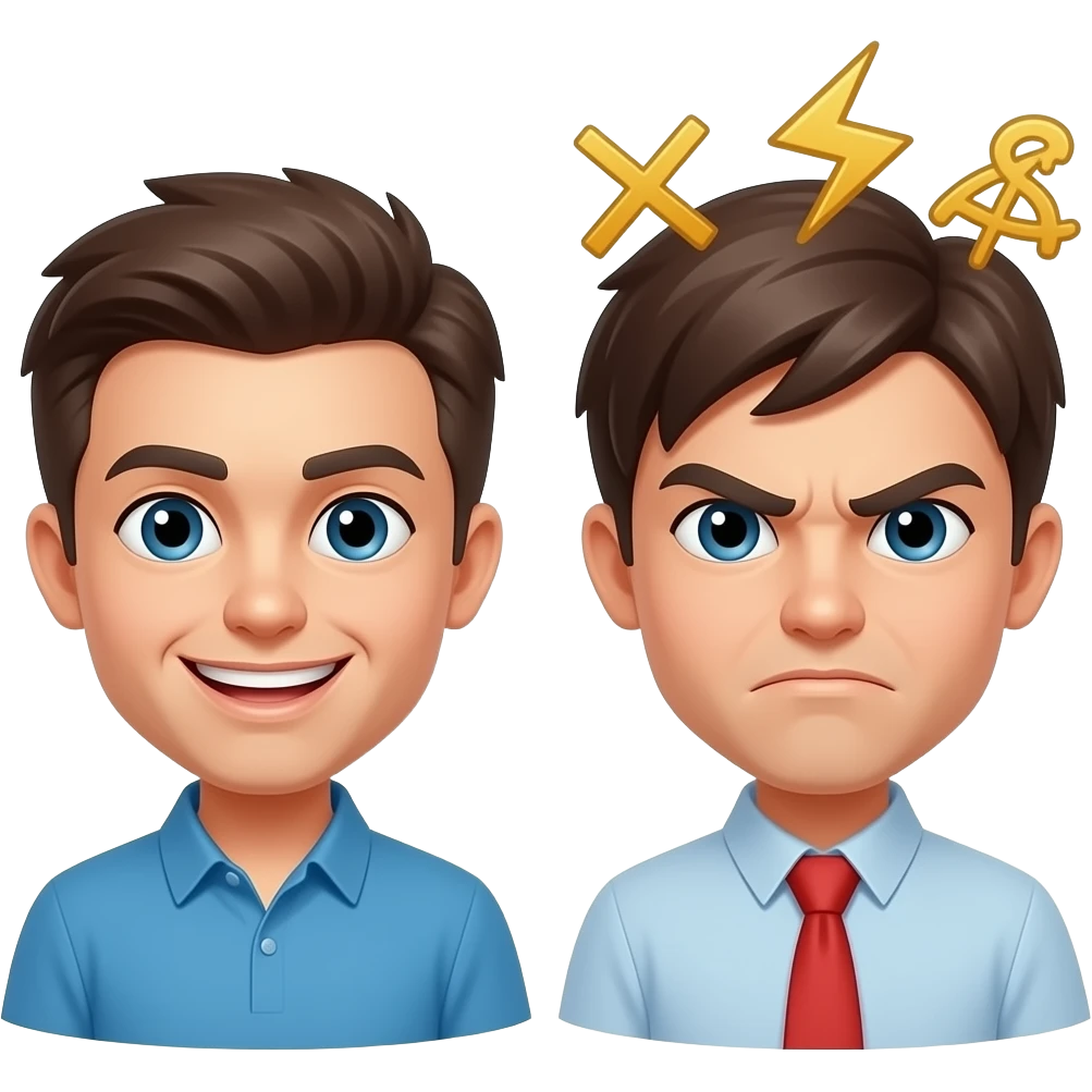 And make this 😁 + 🤬 emoji