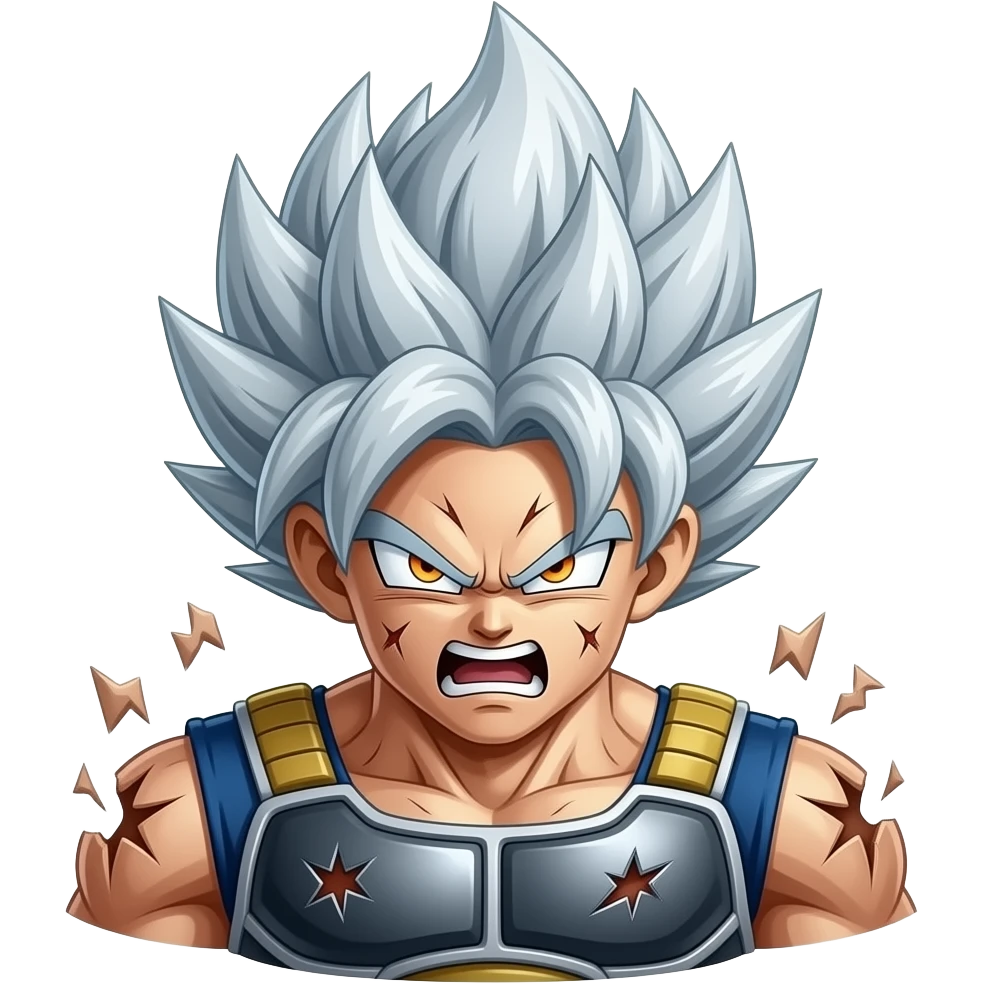 Make goku but super mad and make him ultra instinct emoji
