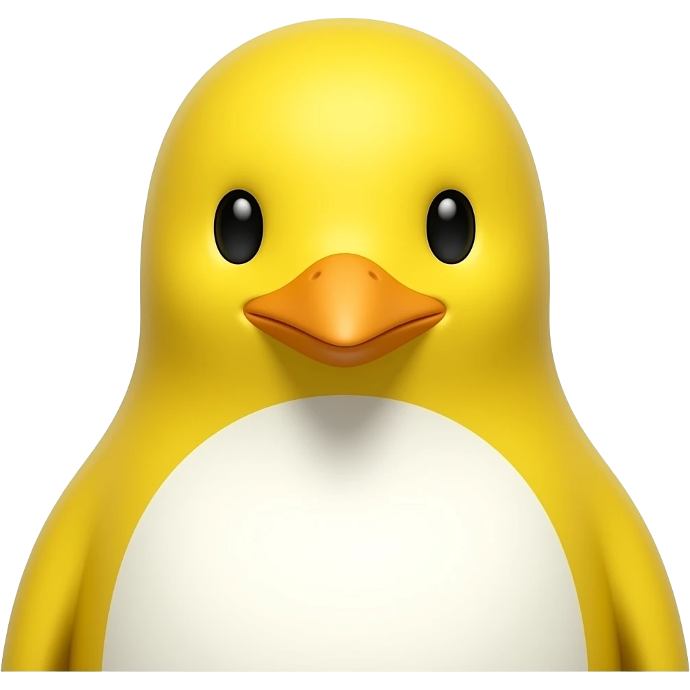 yellow penguin head and shoulders emoji