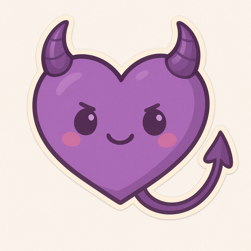 devil heart purple emoji