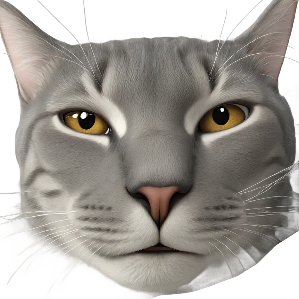 realistic cat with slit pupils emoji