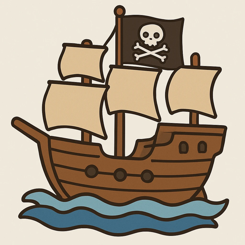 pirate ship emoji