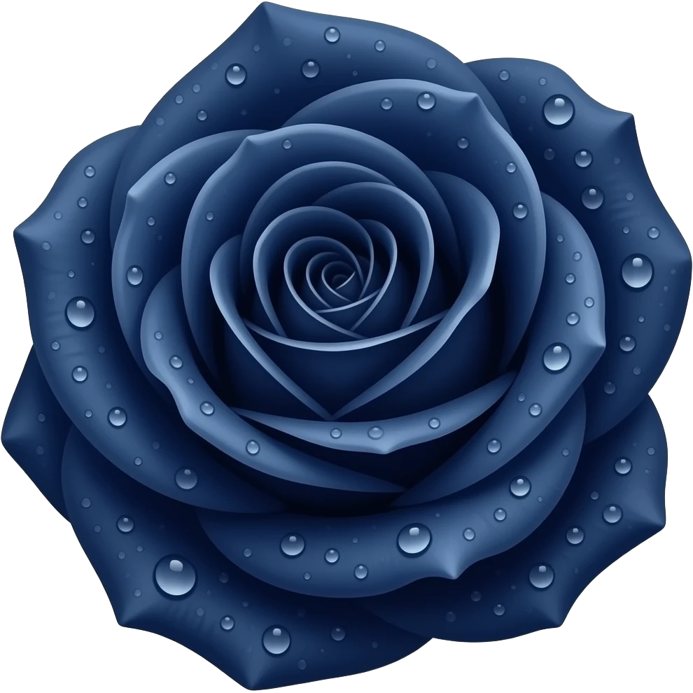 Dark blue rose emoji