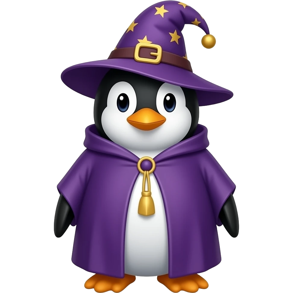 Penguin Wizard emoji