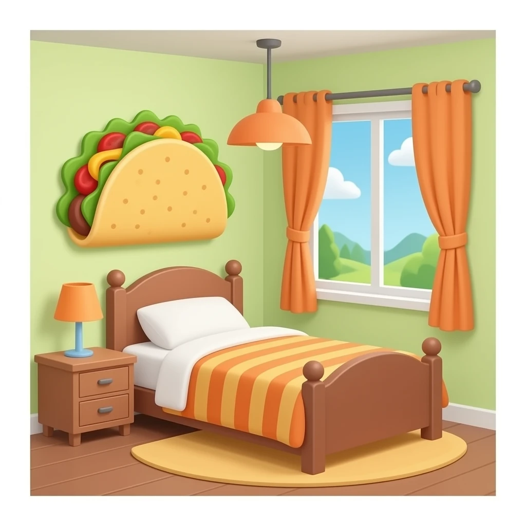 Taco Bedroom Cartoons emoji