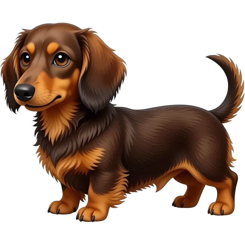 Brown wire haired dachshund emoji