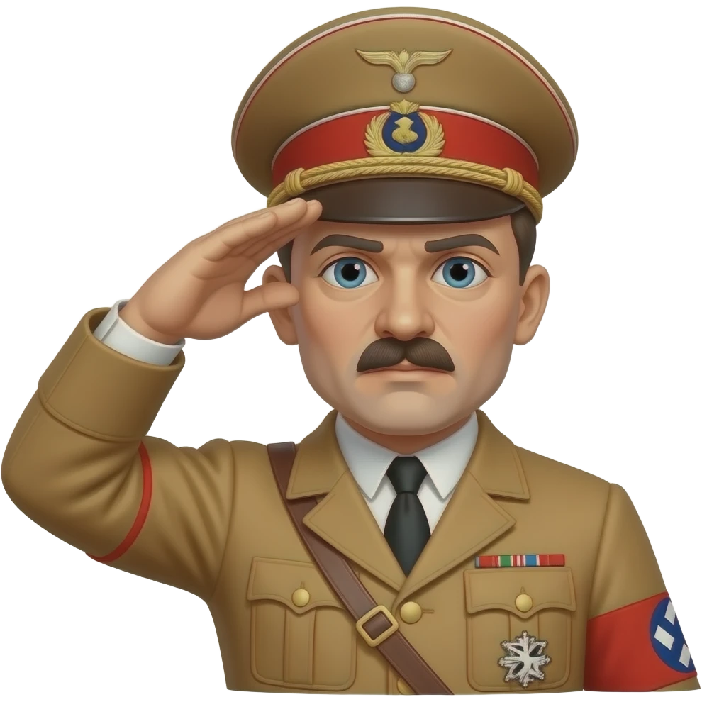 Adolf Hitler saluting emoji