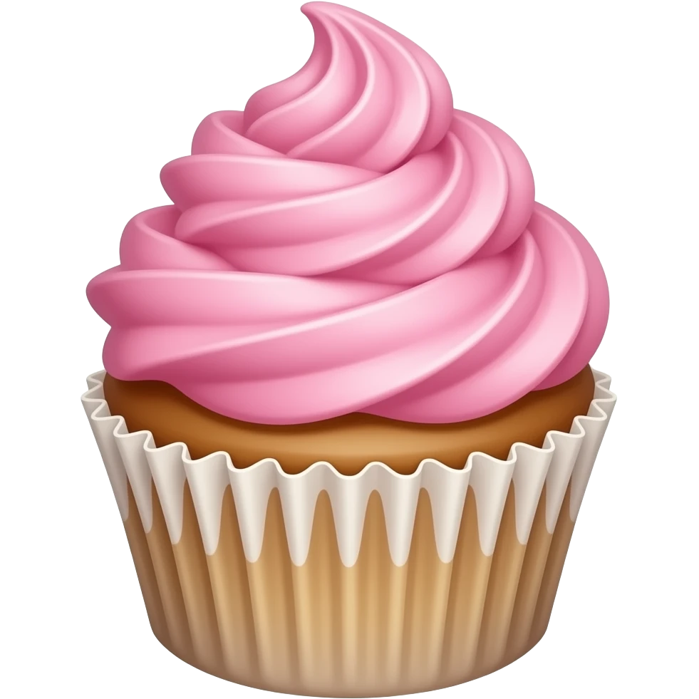 Cupcake with pink icing emoji