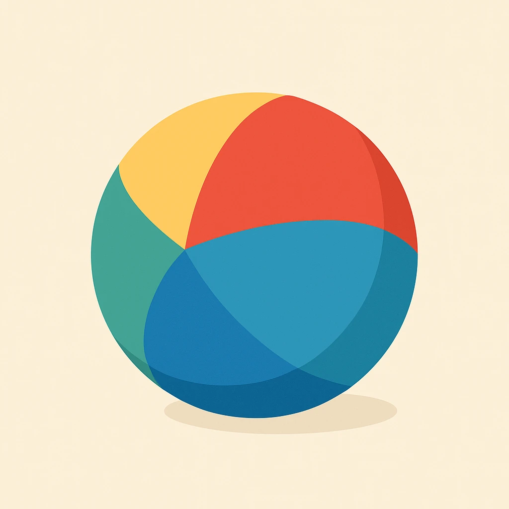 Flat design style ball emoji