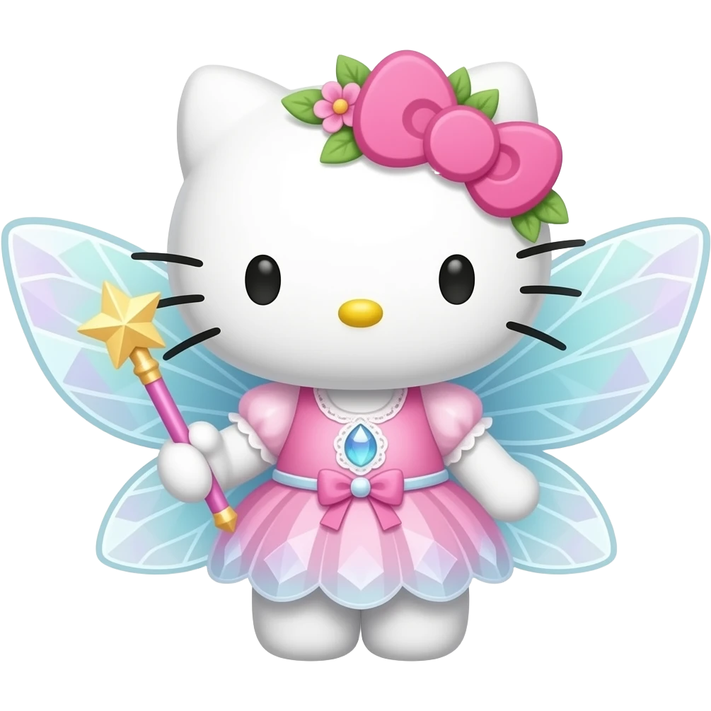 Hello kitty fairy emoji