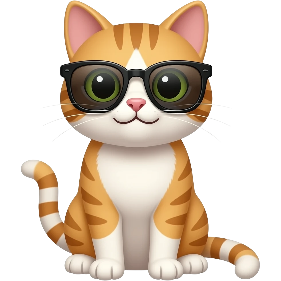 Cat wearing sunglasses emoji