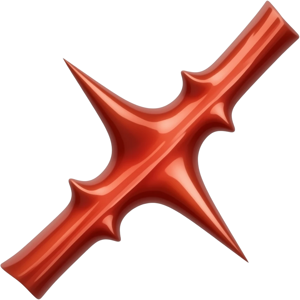 Single Red thorn emoji