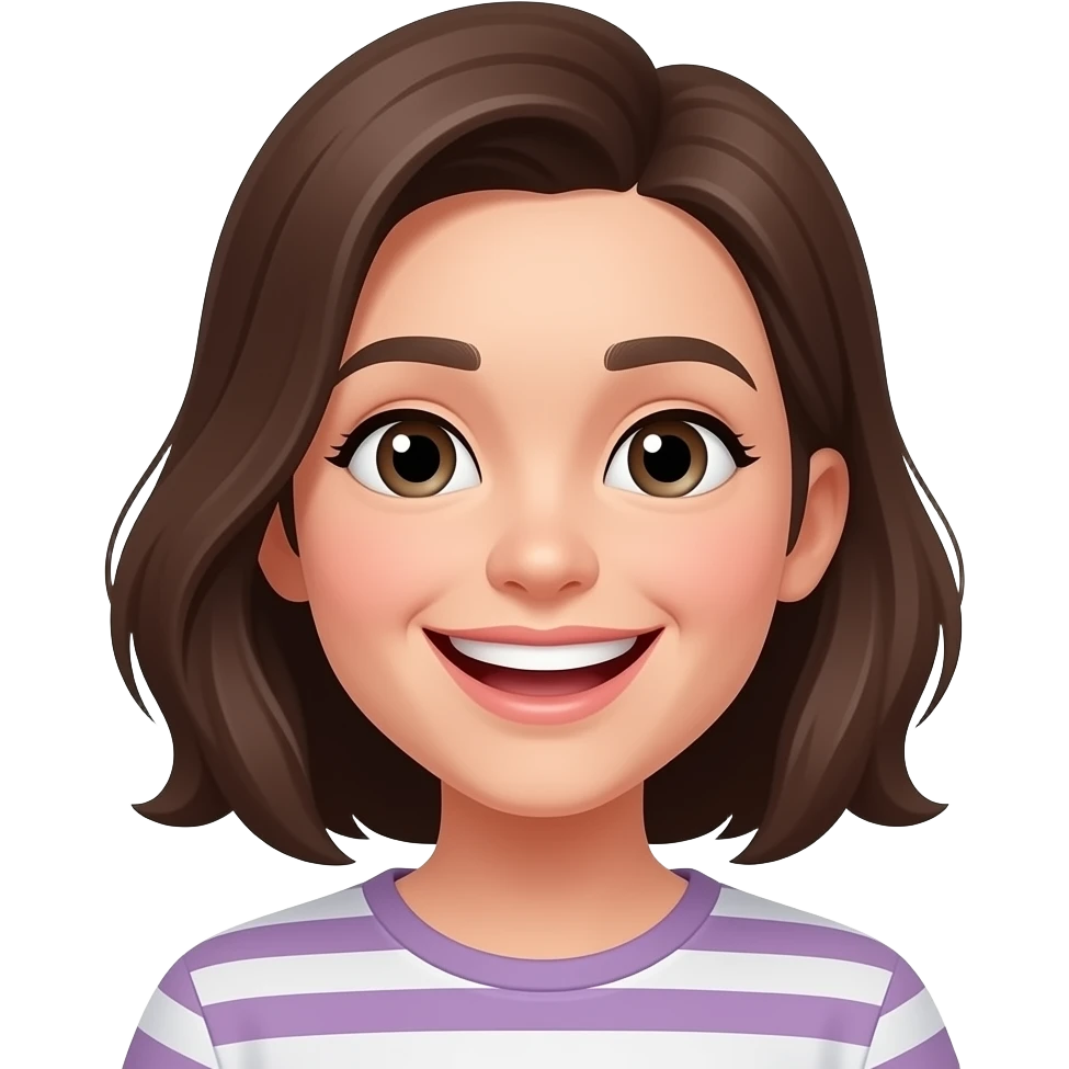 button shaped emoji with laugh expression emoji