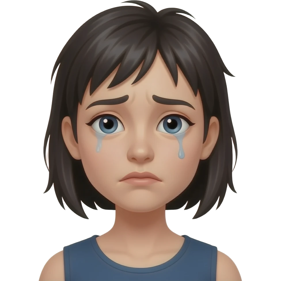 Sad Woman with bad uneven haircut emoji
