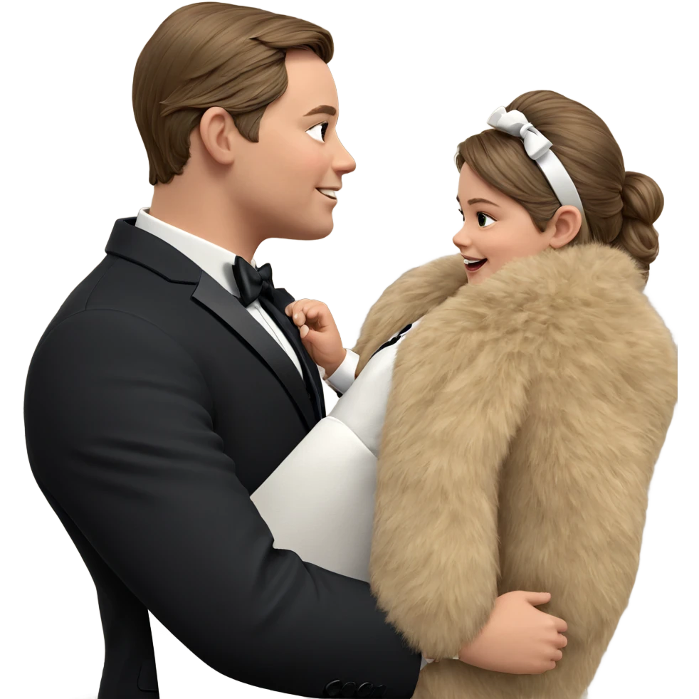 formal couple portrait with bowtie emoji