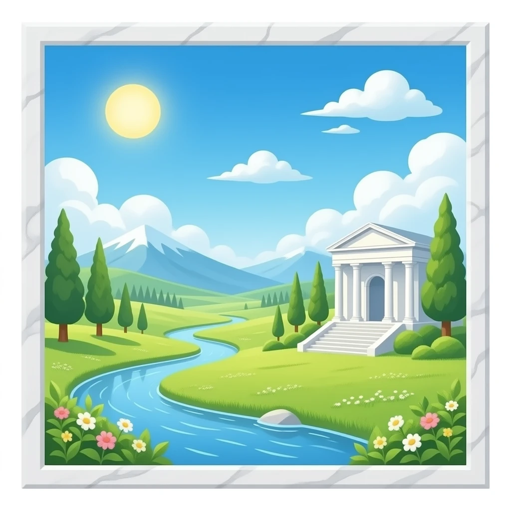 Epic divine celestial marble aesthetic-scenic-Decorations emoji