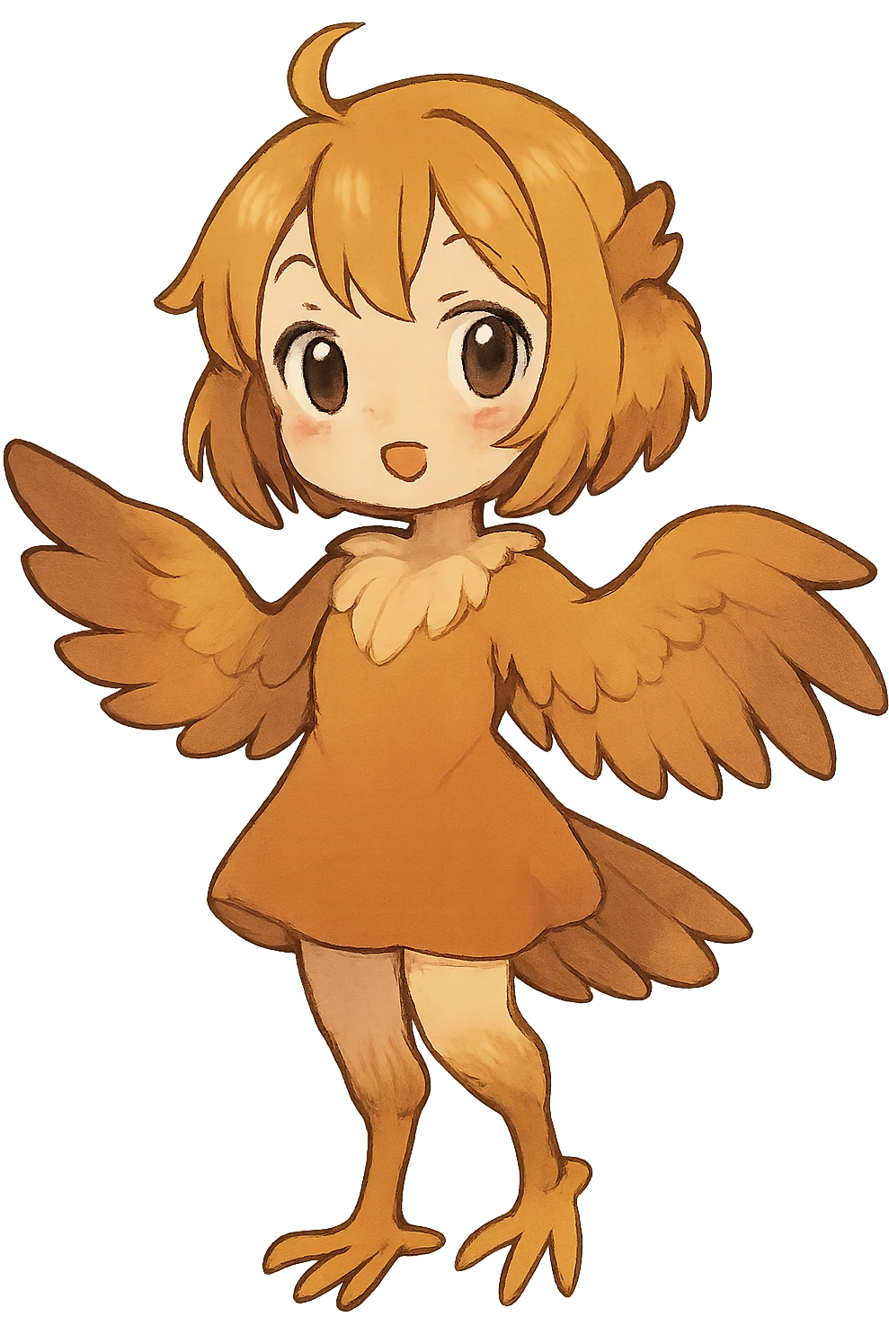 cute bird girl emoji