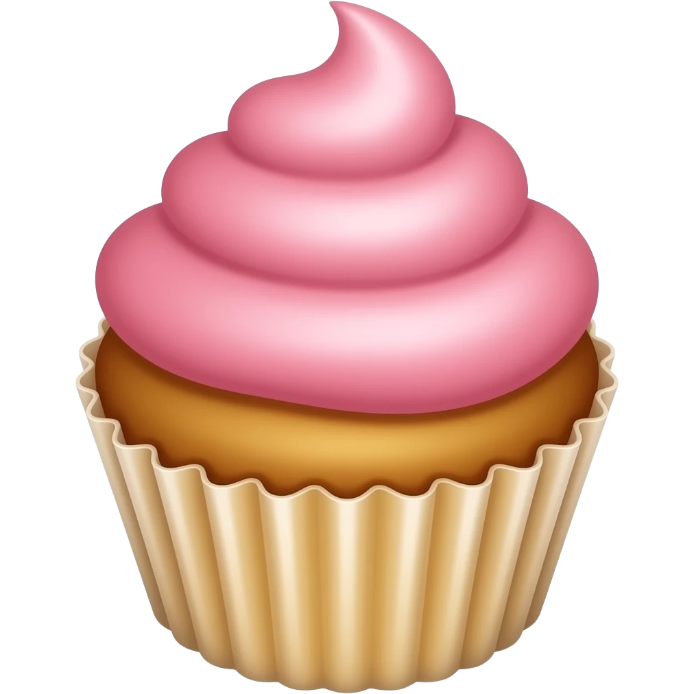 Cupcake with pink icing emoji