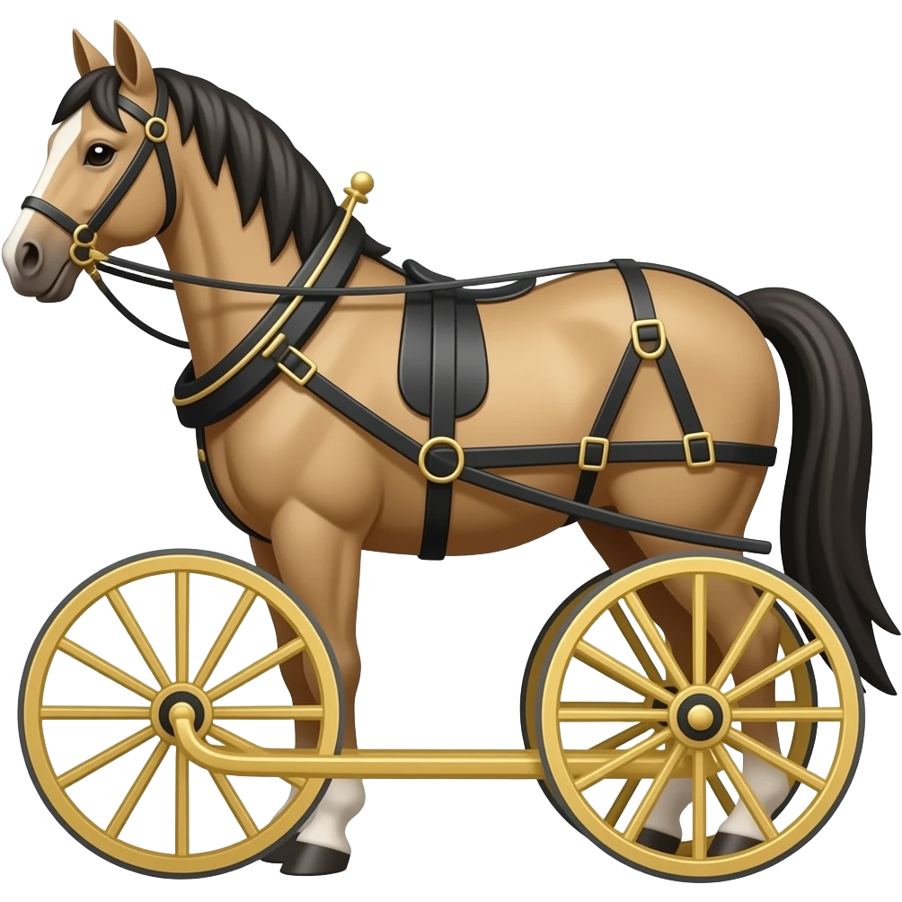 cavalo com carroça emoji
