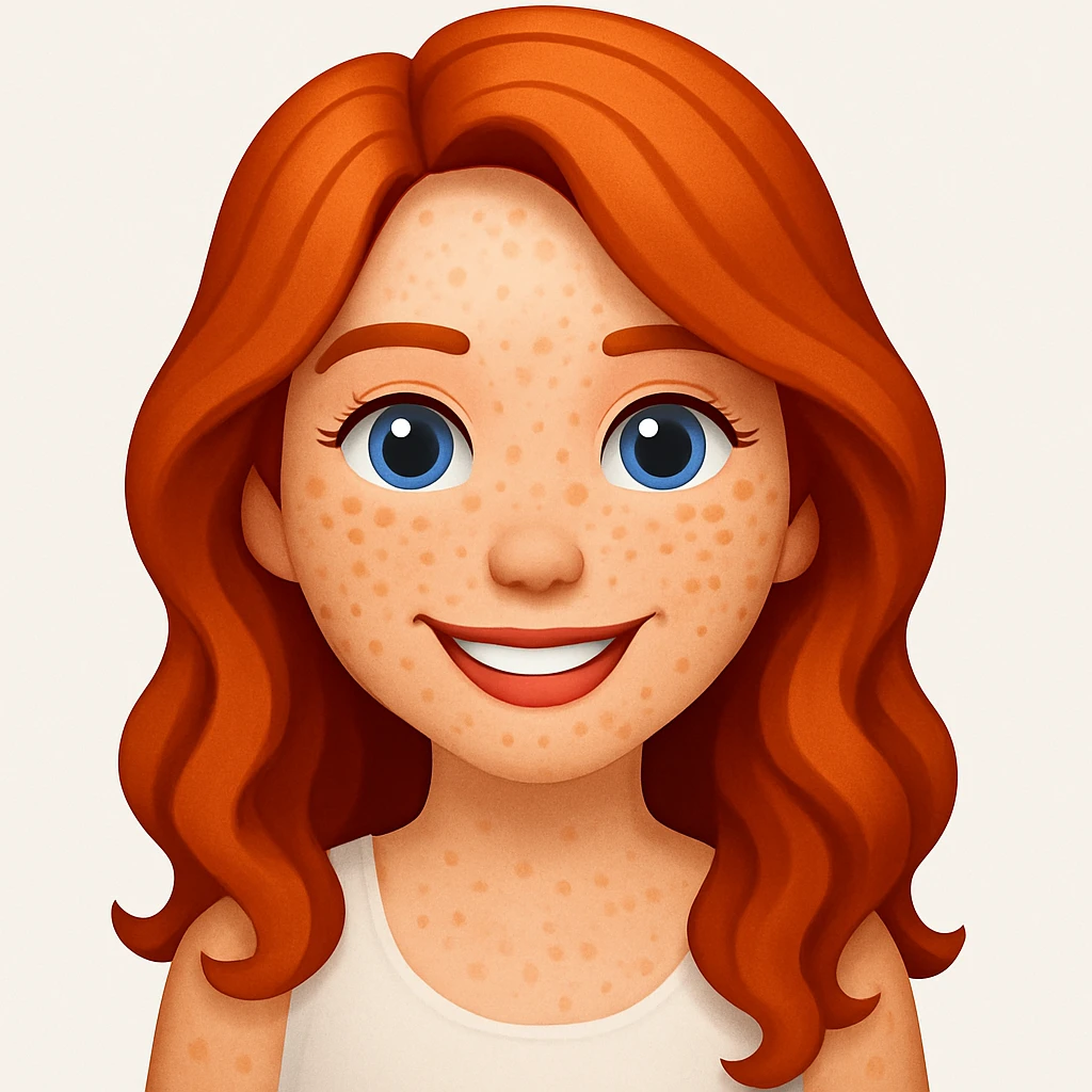 turn the second man in emoji style of the 1st image, match the facial features and match dressing style of the 2nd image, she is wearing white tank top emoji