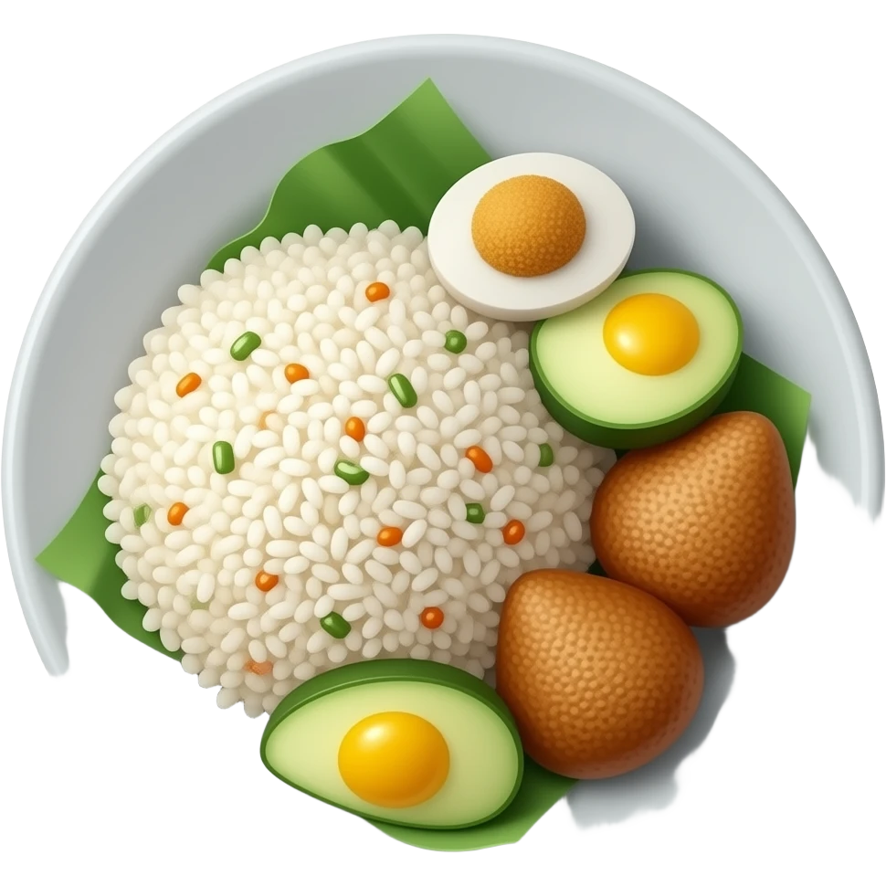 Malaysian nasi lemak emoji emoji