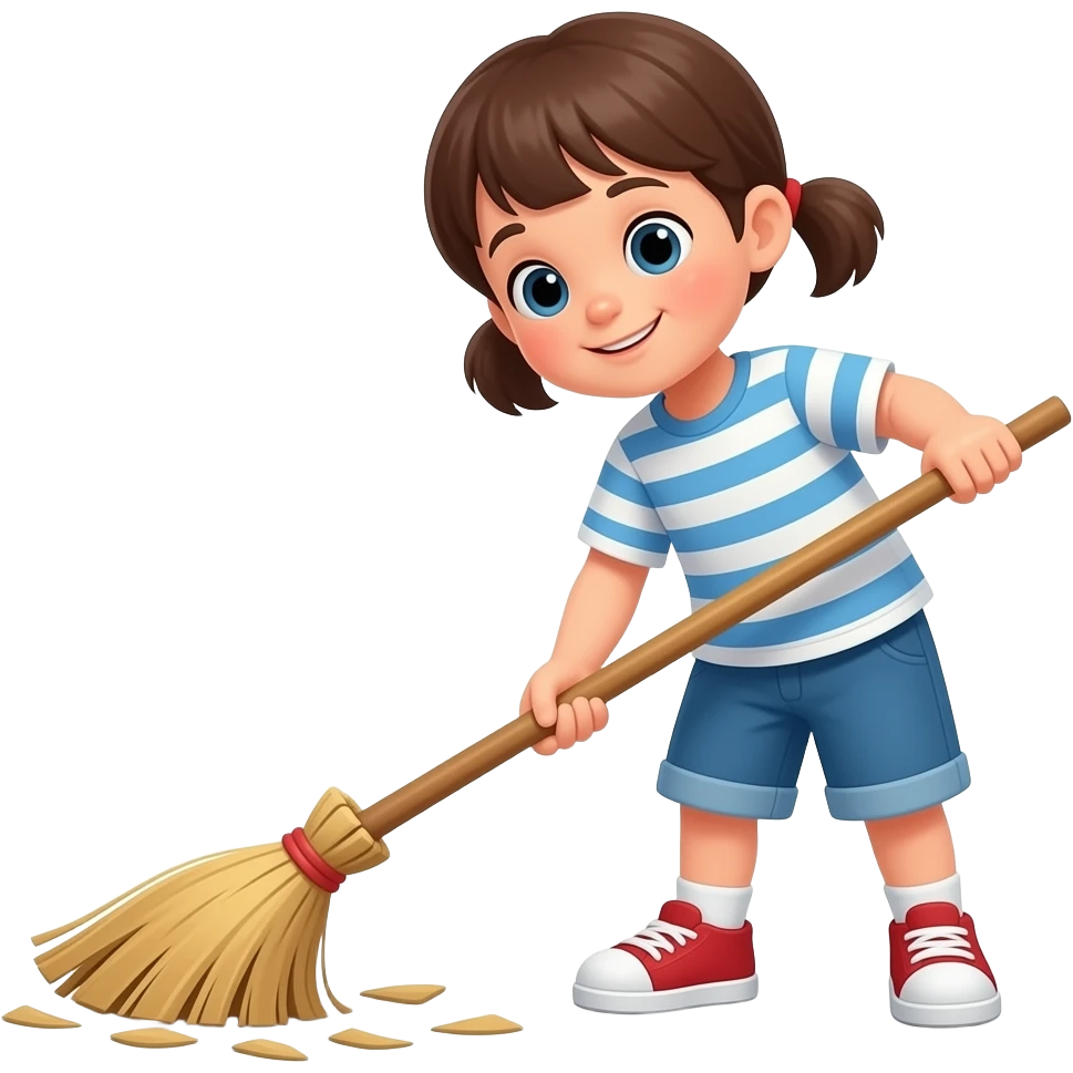 kid sweeping the floor emoji