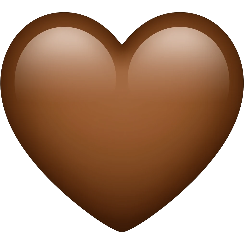 Coração marrom emoji
