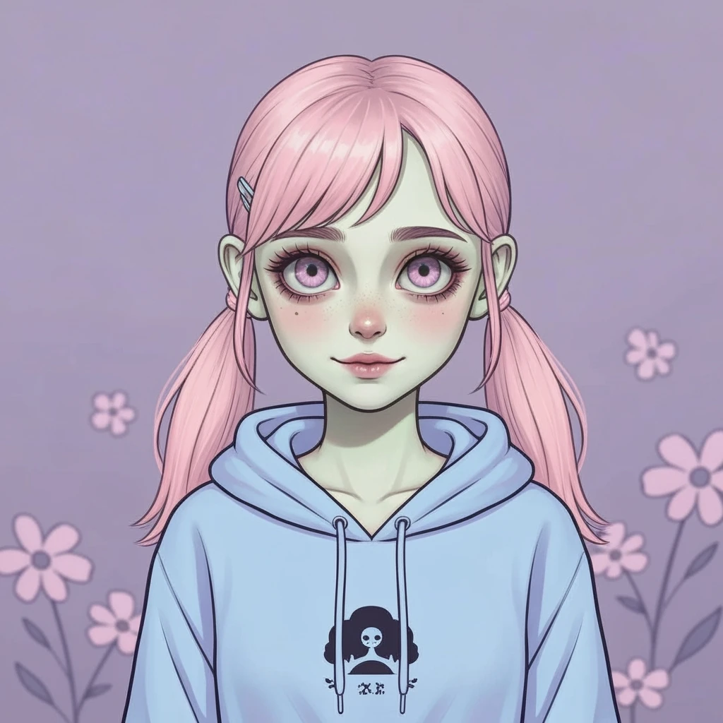 pastel horror profile picture, cute, expressive, minimal, variation 1 emoji