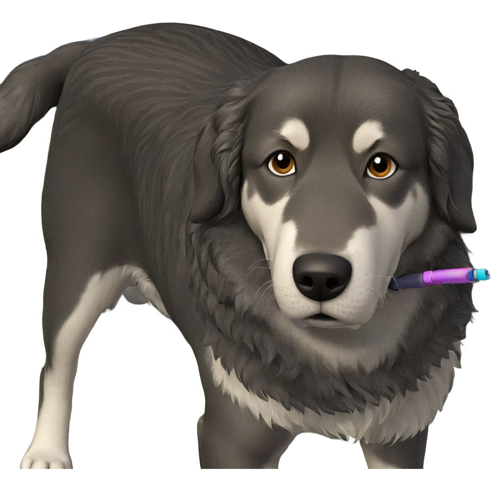 dog enjoying the outdoors emoji