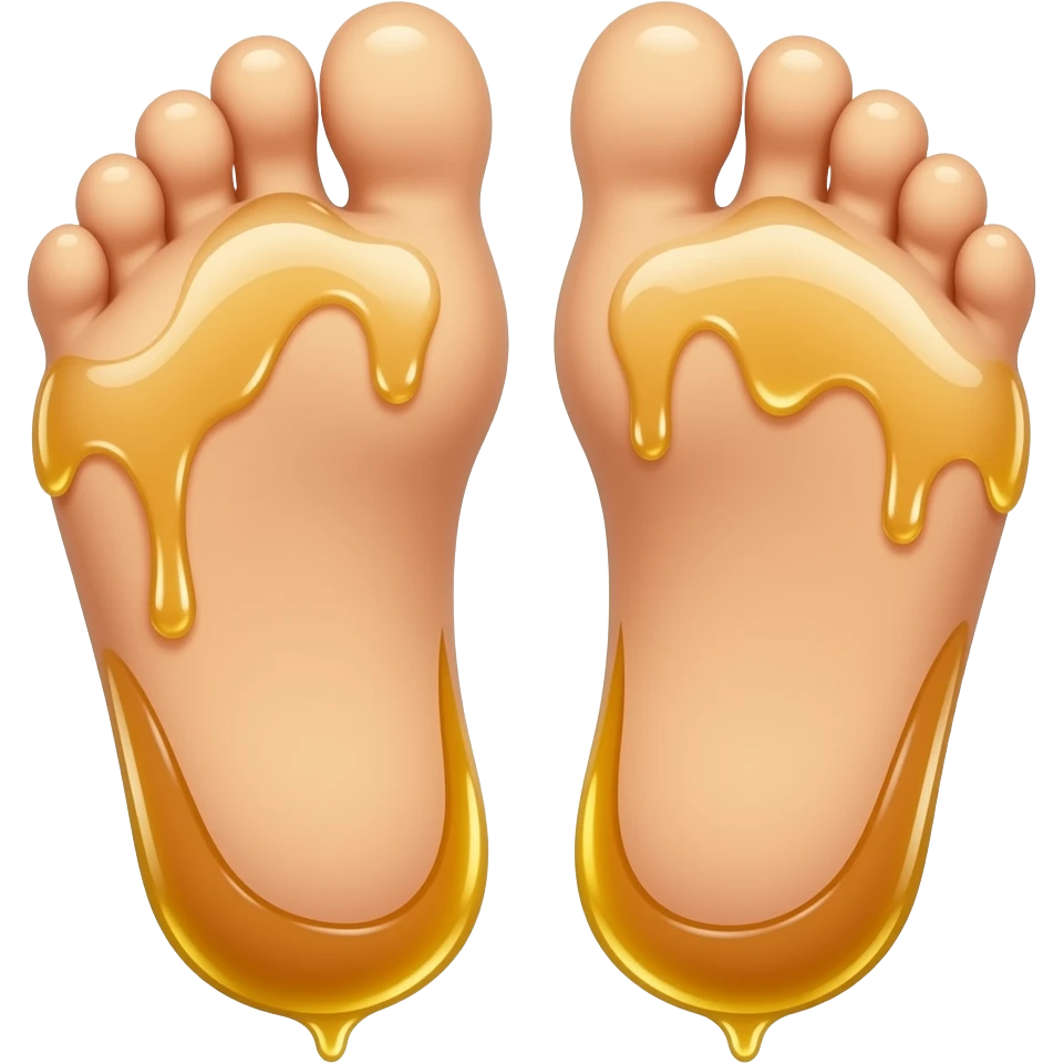 oiled up feet emoji