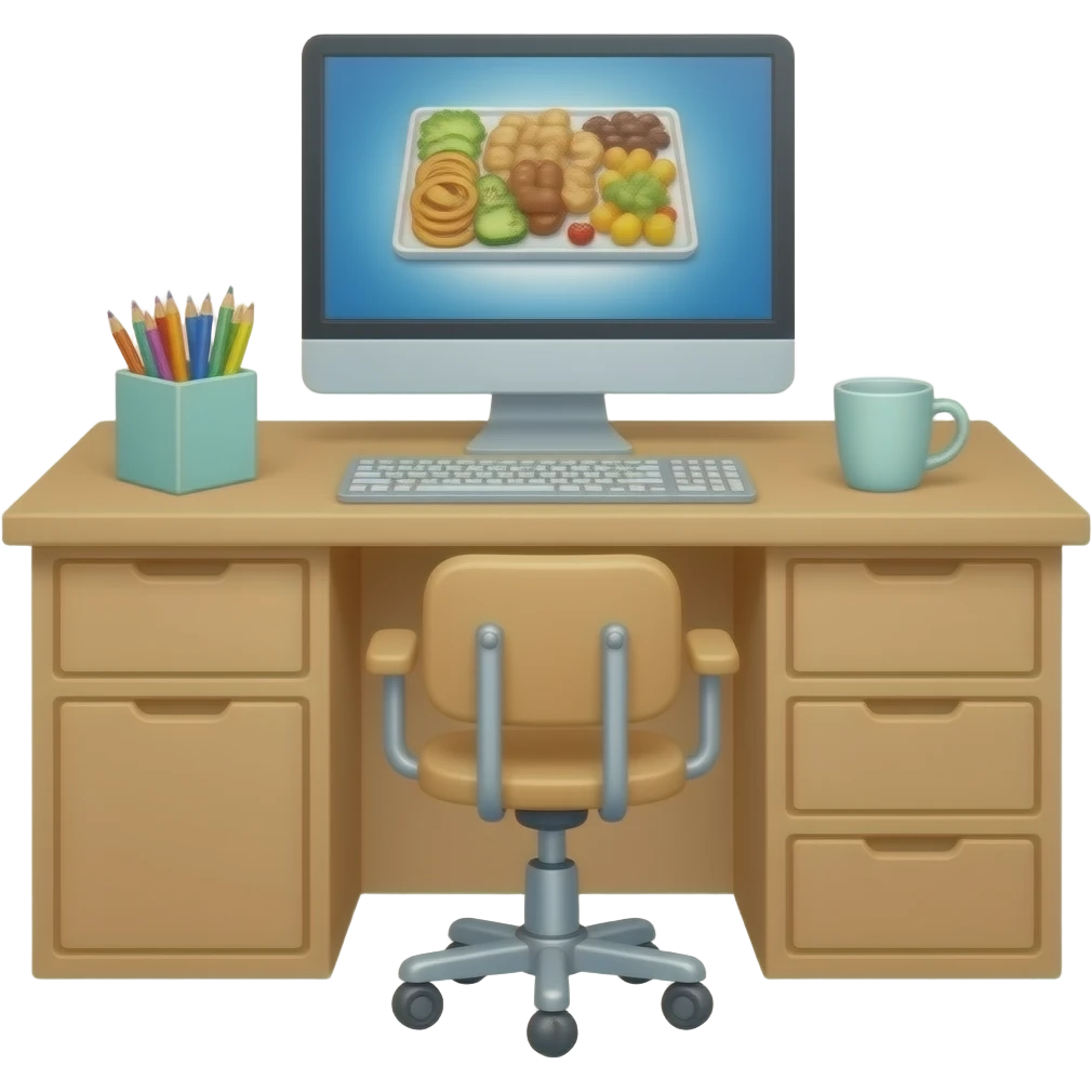 Healthy snack desk emoji