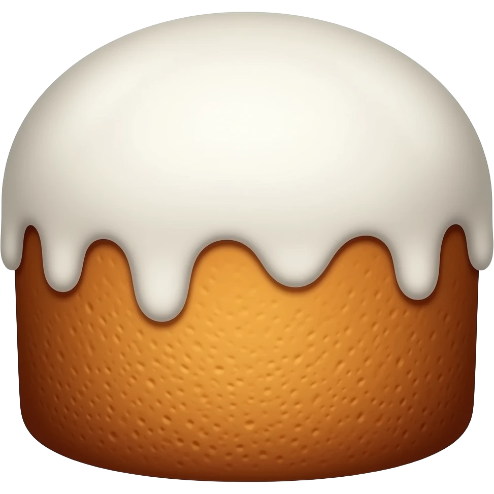 Кулич Russian Easter cake without icing, dome top emoji