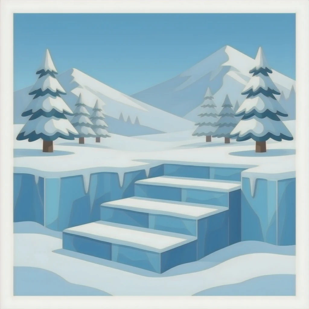 Icy steps emoji